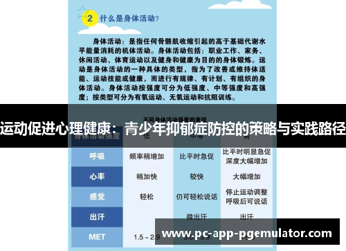 运动促进心理健康：青少年抑郁症防控的策略与实践路径